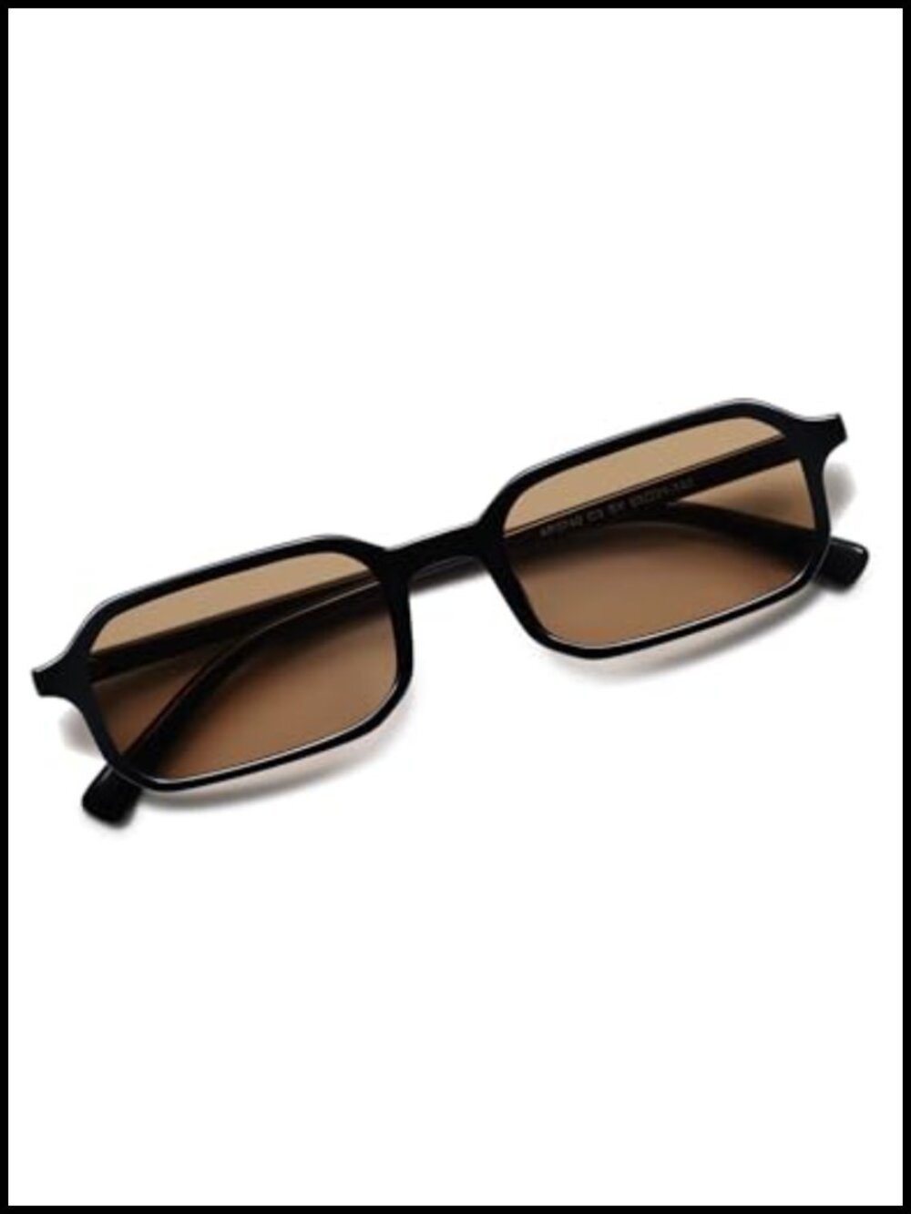 Retro Slim Rectangle Sunglasses UV400 Full Frame Adult